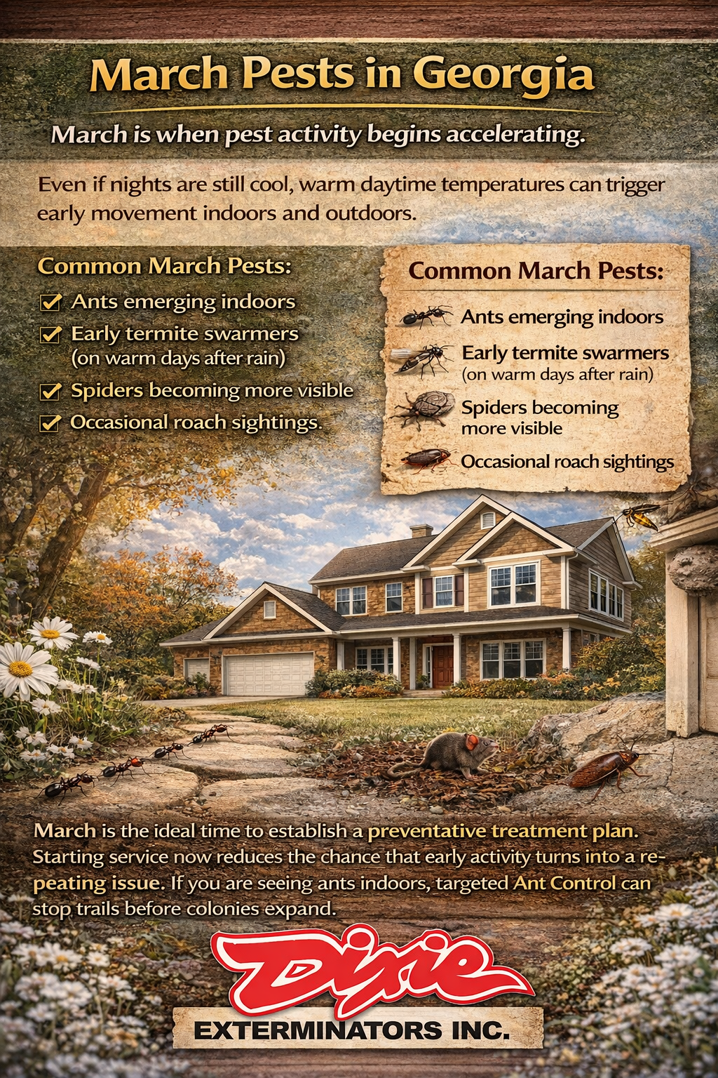 March Pests in Georgia